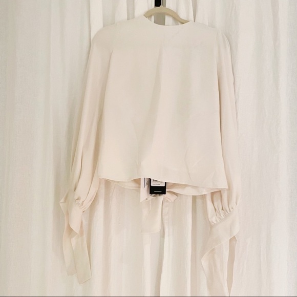 Nicholas Valentine Crepe Blouse in Ivory - Picture 6 of 10